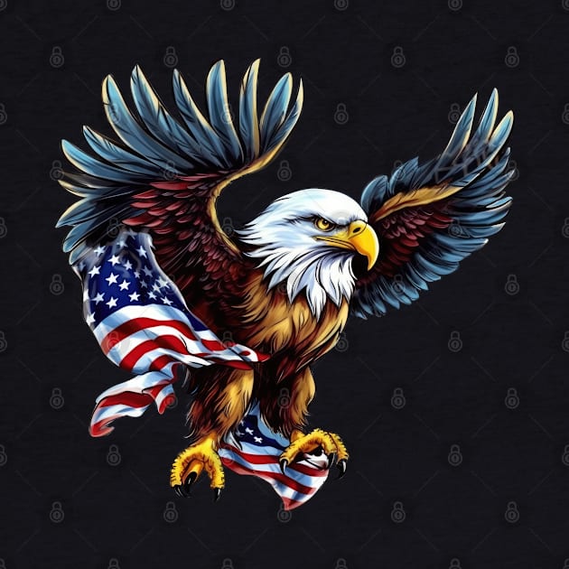 American Flag Eagle by KZK101